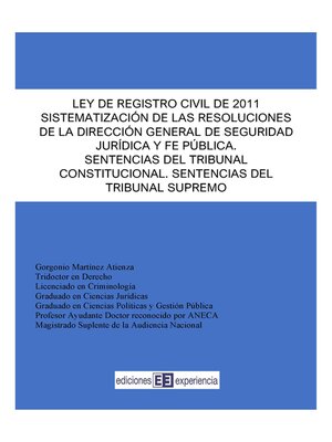 cover image of Ley de Registro Civil de 2011